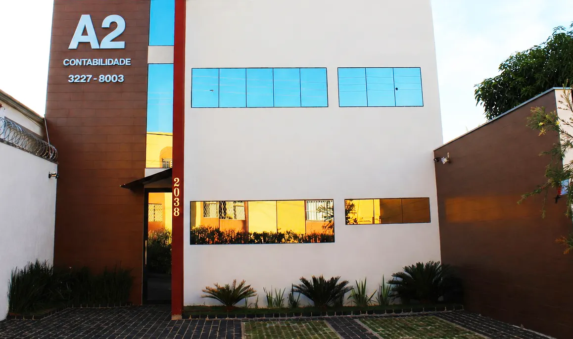 Fachada da A2 Contabilidade, no bairro Tibery, em Uberlândia